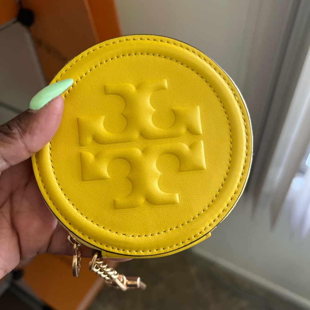 Tory Burch Sunny Yellow Round Wallet